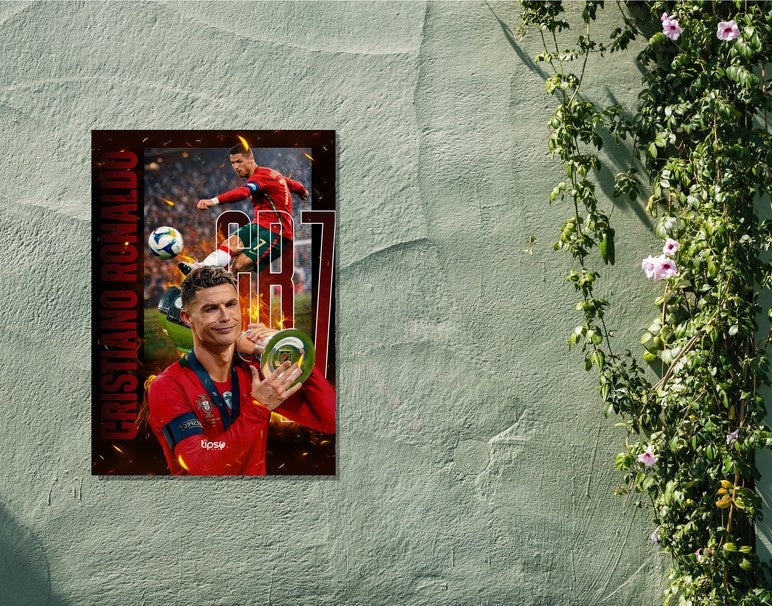 "RONALDO - THE LEGEND" -Shiny & Sturdy Metallic Poster Art That Pops & Sticks