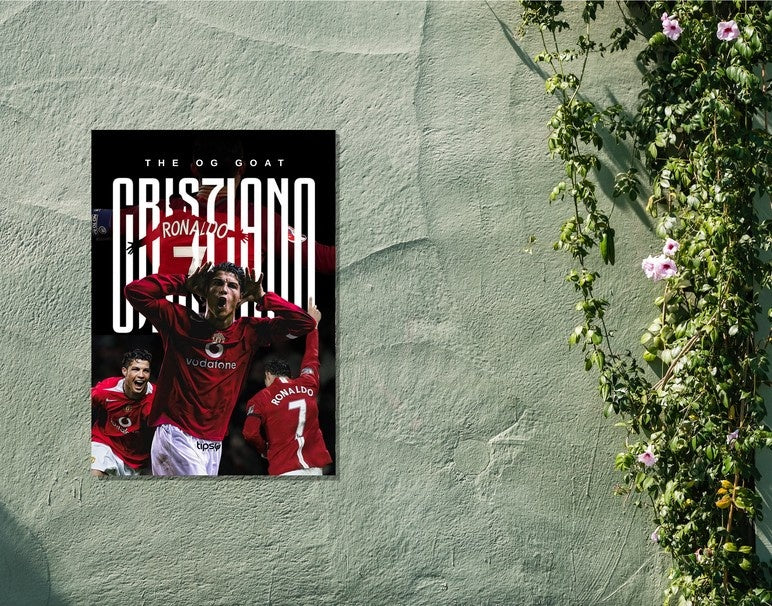 "RONALDO IN HIS PRIME" -Shiny & Sturdy Metallic Poster Art That Pops & Sticks