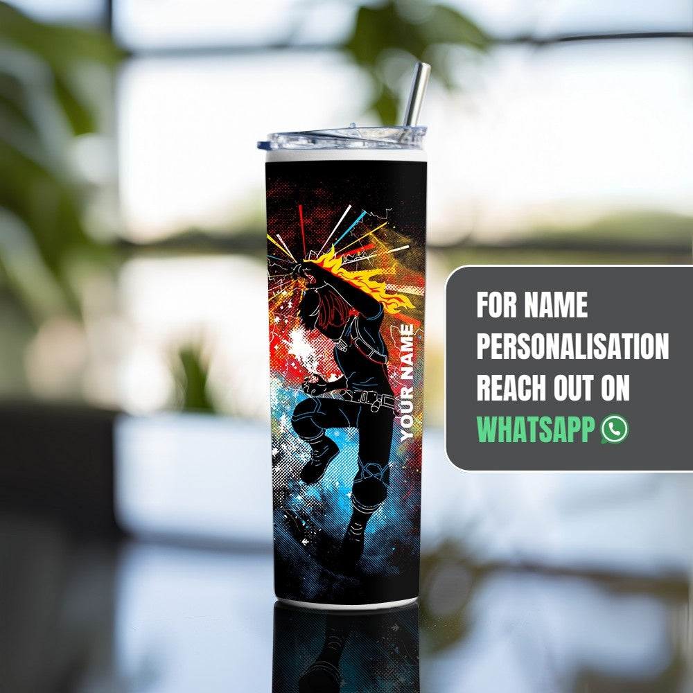 "Izuku Midoriya : My Hero Academia" Tumbler with Metal Straw