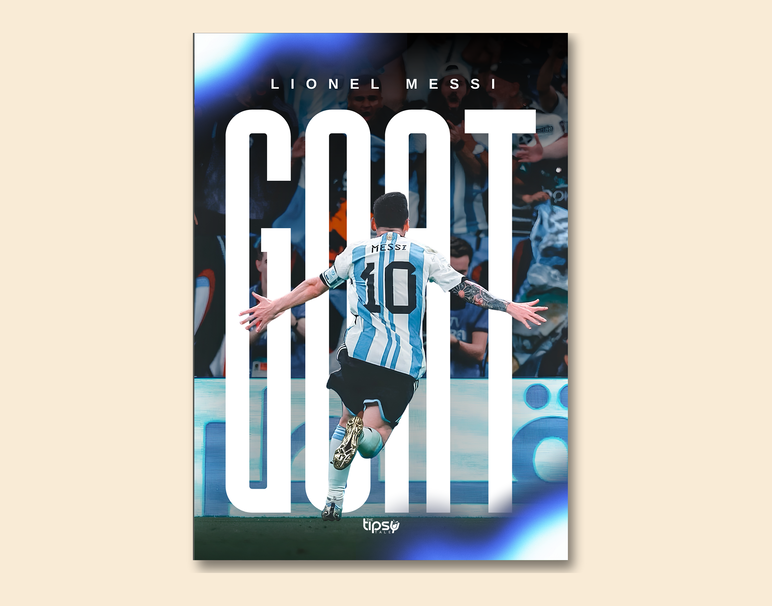 "MESSI - THE LEGEND" -Shiny & Sturdy Metallic Poster Art That Pops & Sticks