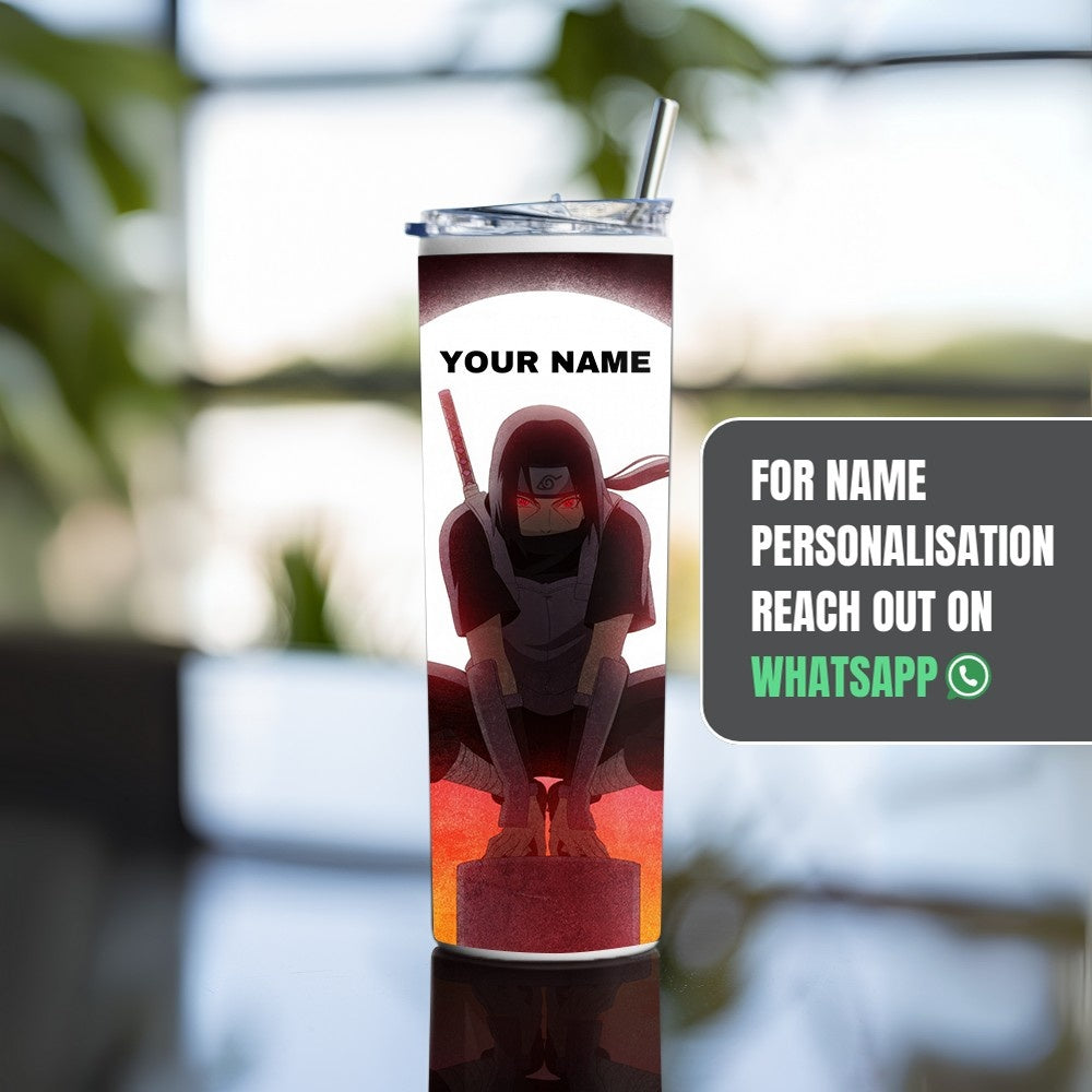 "Naruto : Itachi Uchiha" Tumbler with Metal Straw