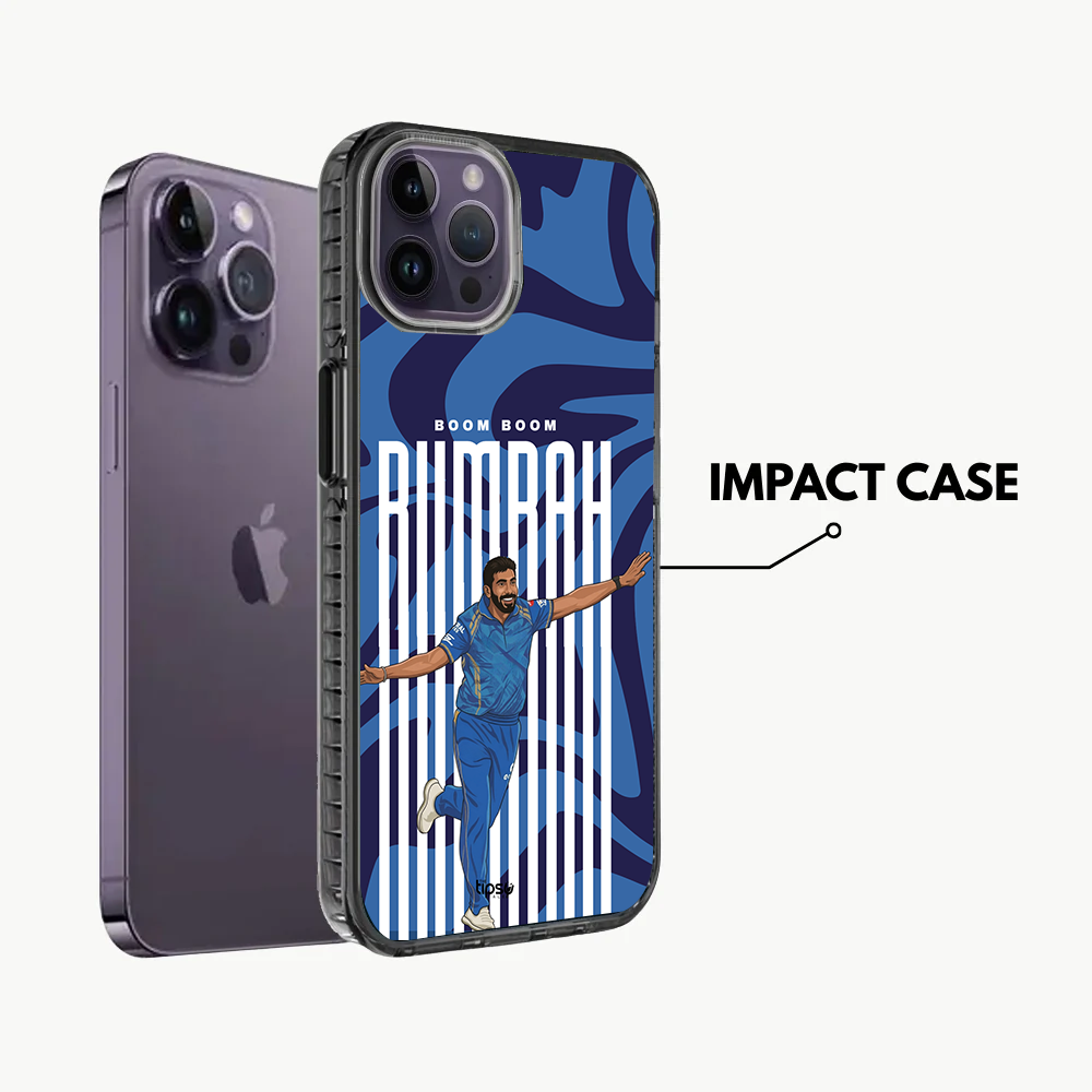 "BOOM BOOM BUMRAH - CRICKET FANDOM" -Mobile Covers Shock Resistant, Slim & Stylish Cases