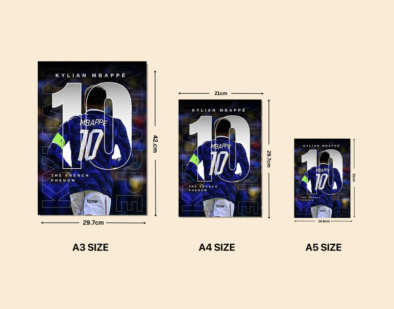 "MBAPPE - FRANCE" -Shiny & Sturdy Metallic Poster Art That Pops & Sticks