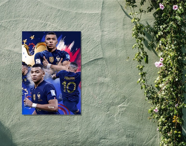 "DONATELLO - MBAPPE" -Shiny & Sturdy Metallic Poster Art That Pops & Sticks