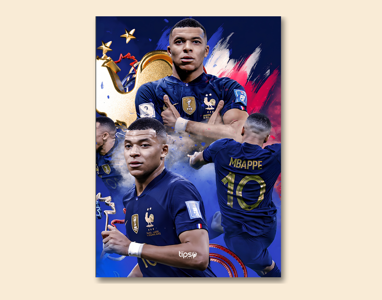 "DONATELLO - MBAPPE" -Shiny & Sturdy Metallic Poster Art That Pops & Sticks