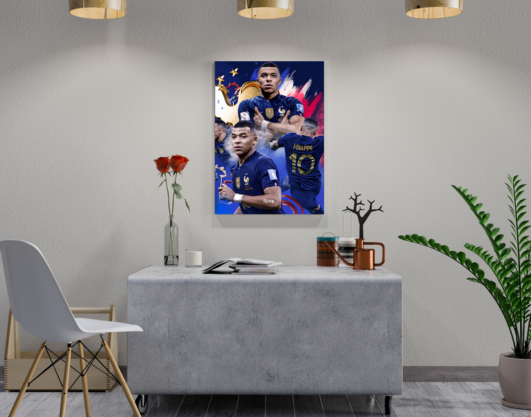 "DONATELLO - MBAPPE" -Shiny & Sturdy Metallic Poster Art That Pops & Sticks
