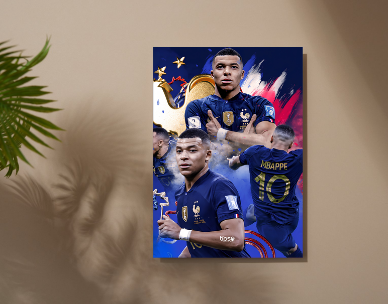 "DONATELLO - MBAPPE" -Shiny & Sturdy Metallic Poster Art That Pops & Sticks