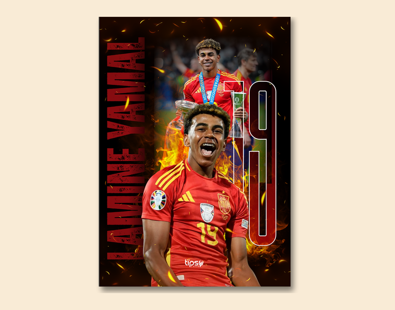 "LY19 YAMAL " -Shiny & Sturdy Metallic Poster Art That Pops & Sticks