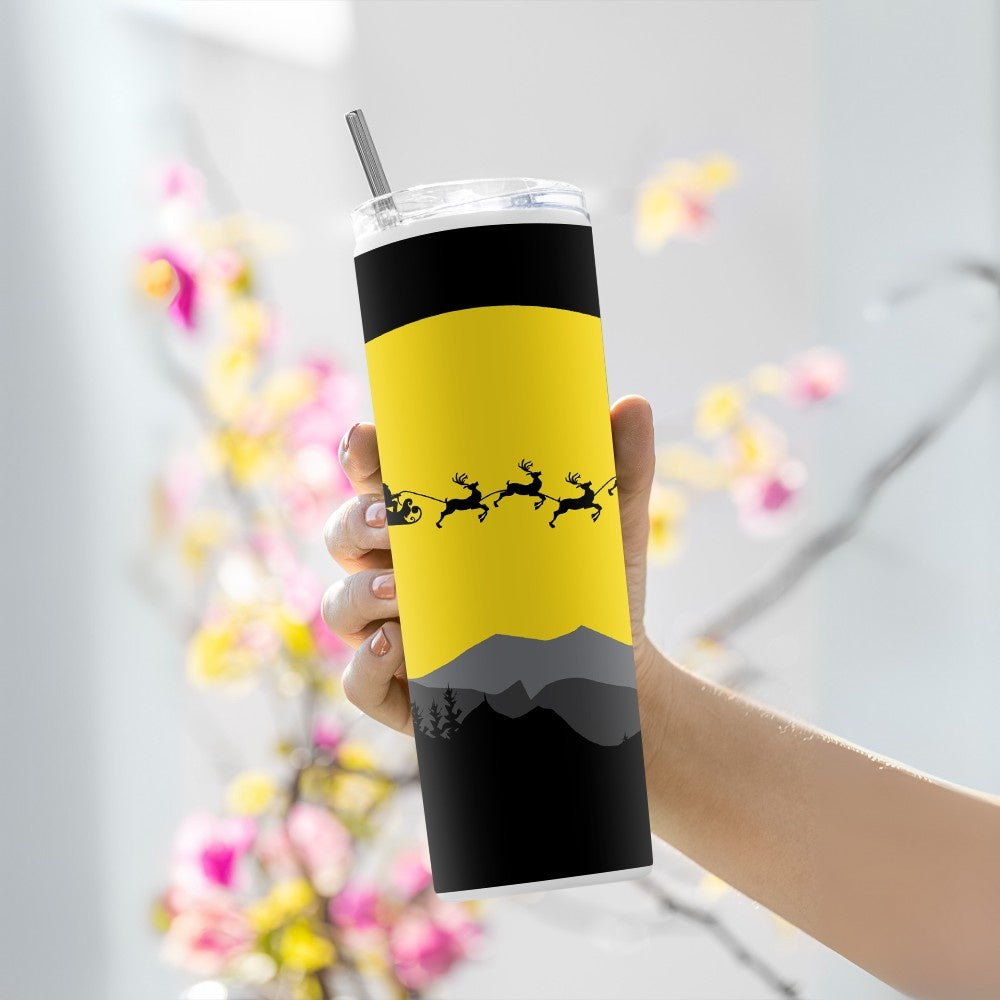 "Christmas Is Coming" Tumbler with Metal Straw