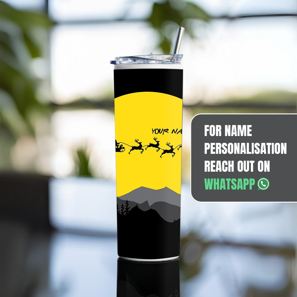 "Christmas Is Coming" Tumbler with Metal Straw