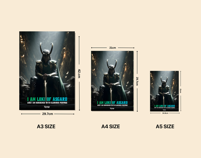 "LOKI WILL RETURN " -Shiny & Sturdy Metallic Poster Art That Pops & Sticks