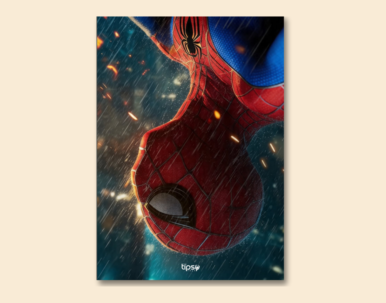 "SPIDEY - BRAND NEW DAY" -Shiny & Sturdy Metallic Poster Art That Pops & Sticks