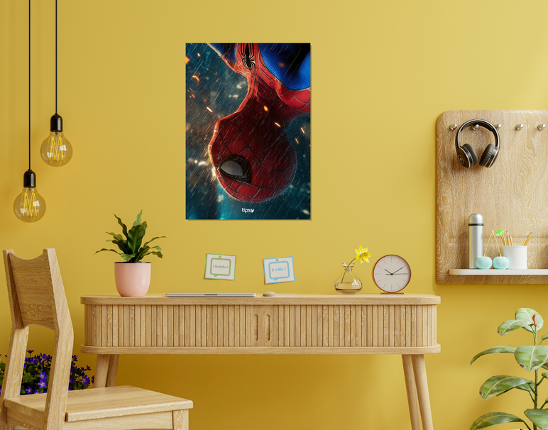 "SPIDEY - BRAND NEW DAY" -Shiny & Sturdy Metallic Poster Art That Pops & Sticks