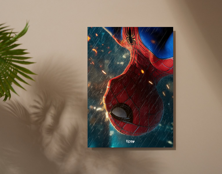 "SPIDEY - BRAND NEW DAY" -Shiny & Sturdy Metallic Poster Art That Pops & Sticks