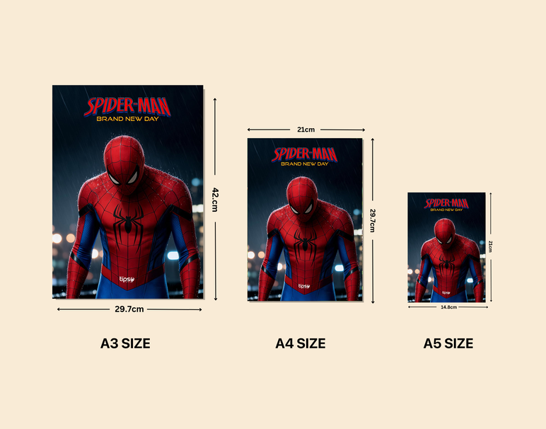 "BRAND NEW DAY , SPIDERMAN SUIT" -Shiny & Sturdy Metallic Poster Art That Pops & Sticks