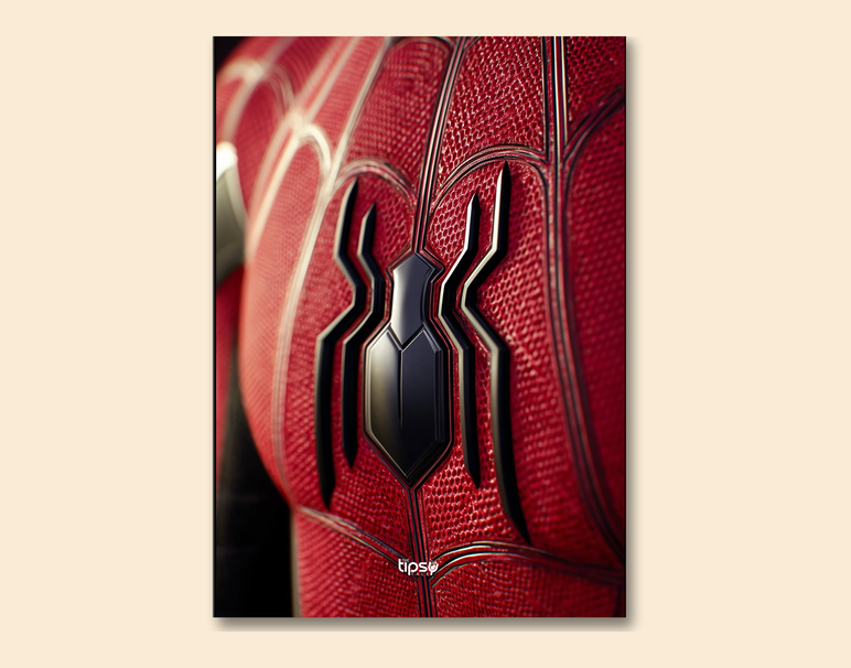 "SPIDEY'S FAVOURITE SUIT" -Shiny & Sturdy Metallic Poster Art That Pops & Sticks