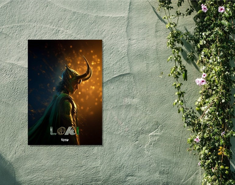 "LOKI - THE GOD" -Shiny & Sturdy Metallic Poster Art That Pops & Sticks