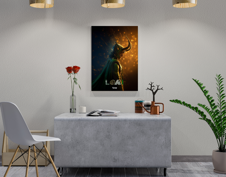 "LOKI - THE GOD" -Shiny & Sturdy Metallic Poster Art That Pops & Sticks
