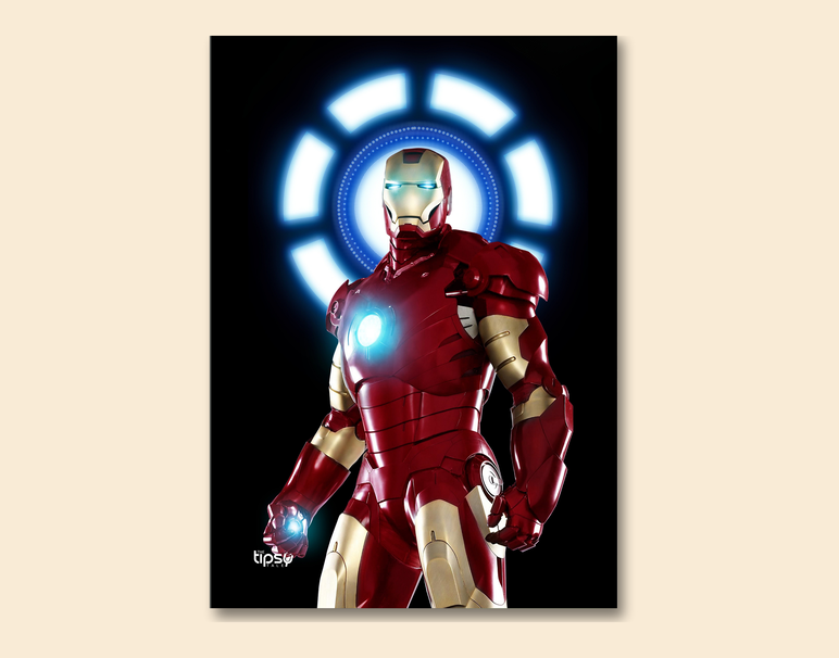 "PROOF THAT TONY HAD HEART" -Shiny & Sturdy Metallic Poster Art That Pops & Sticks