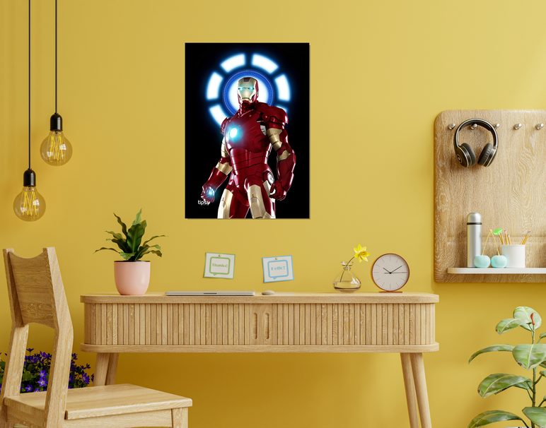 "PROOF THAT TONY HAD HEART" -Shiny & Sturdy Metallic Poster Art That Pops & Sticks