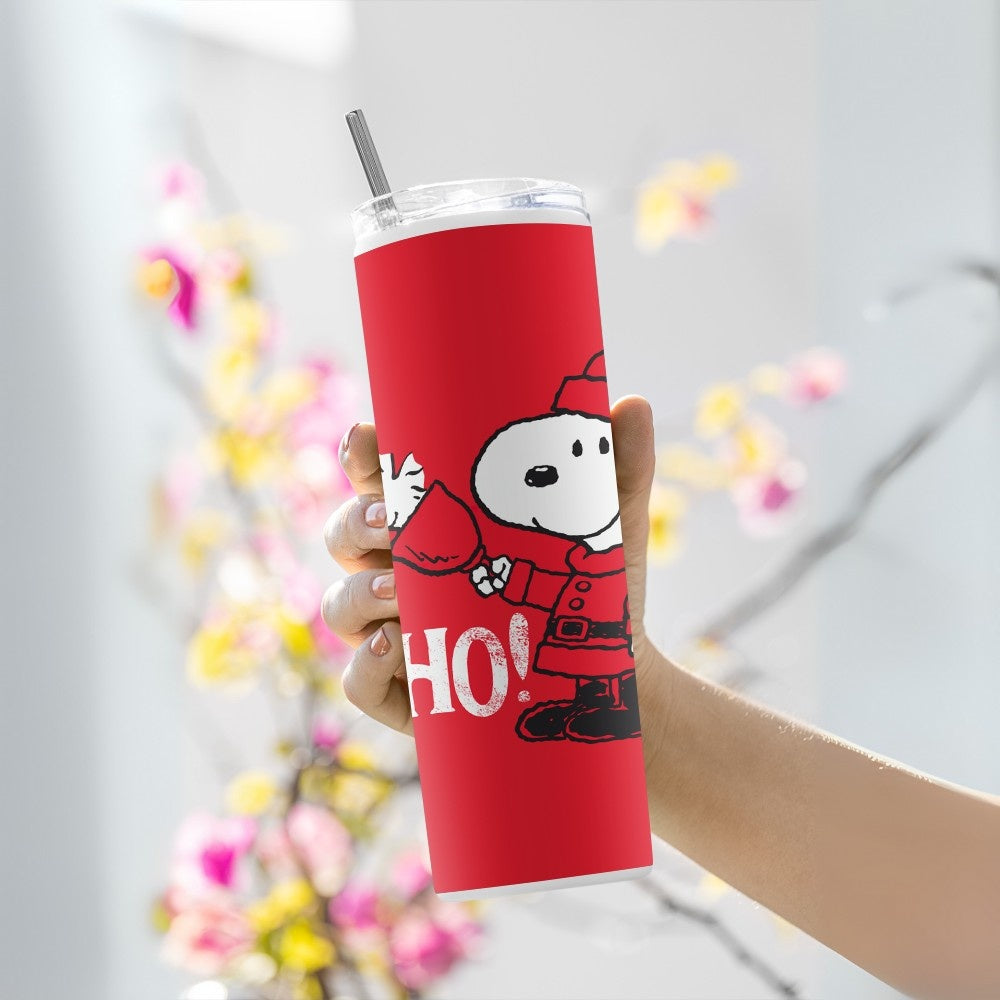 "Snoopy Santa Claus" Tumbler with Metal Straw