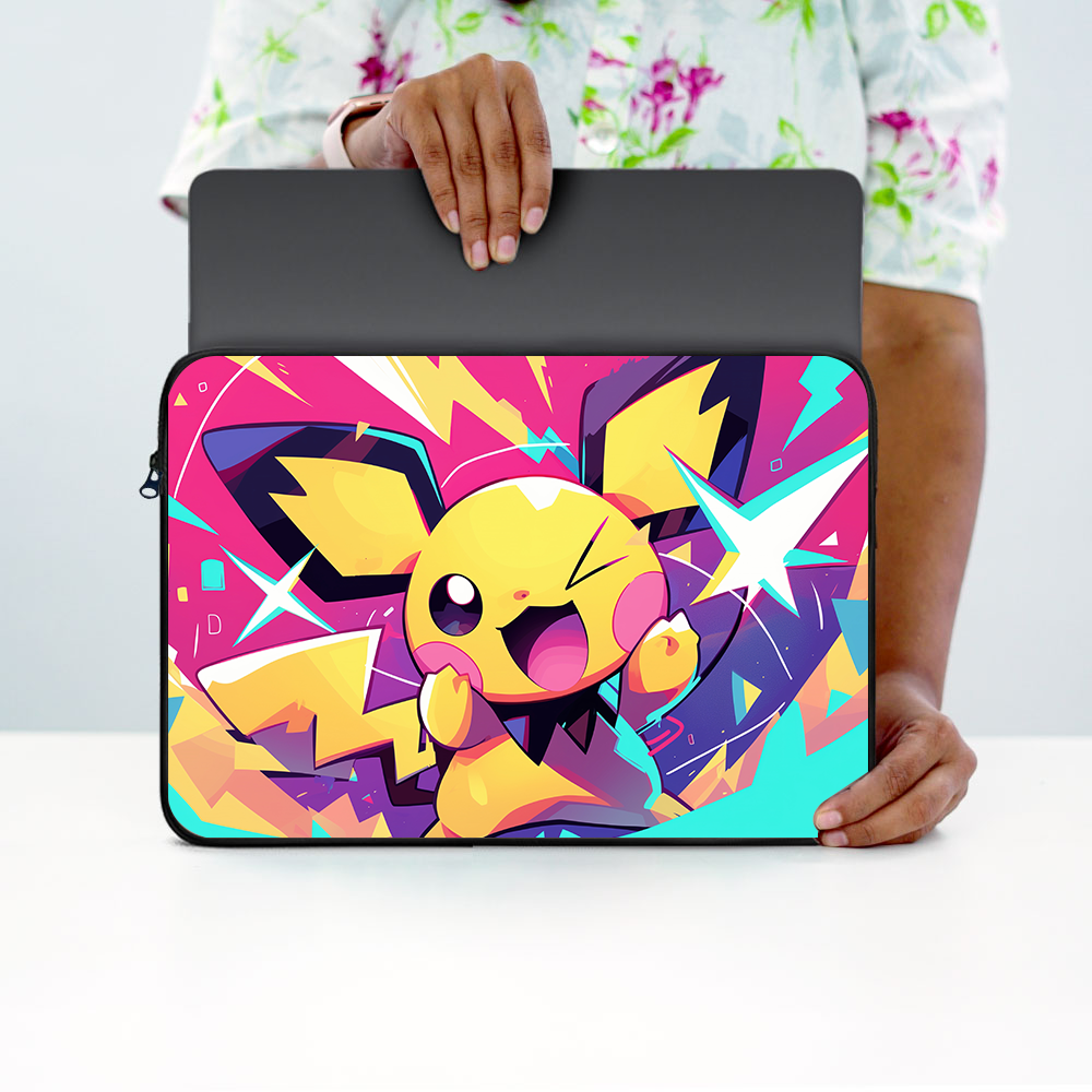 "Pikachu: Pokemon" Laptop Sleeves:Bold Modern Design for Every Size