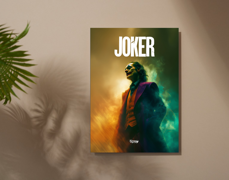 "JOKER OG POSE" -Shiny & Sturdy Metallic Poster Art That Pops & Sticks