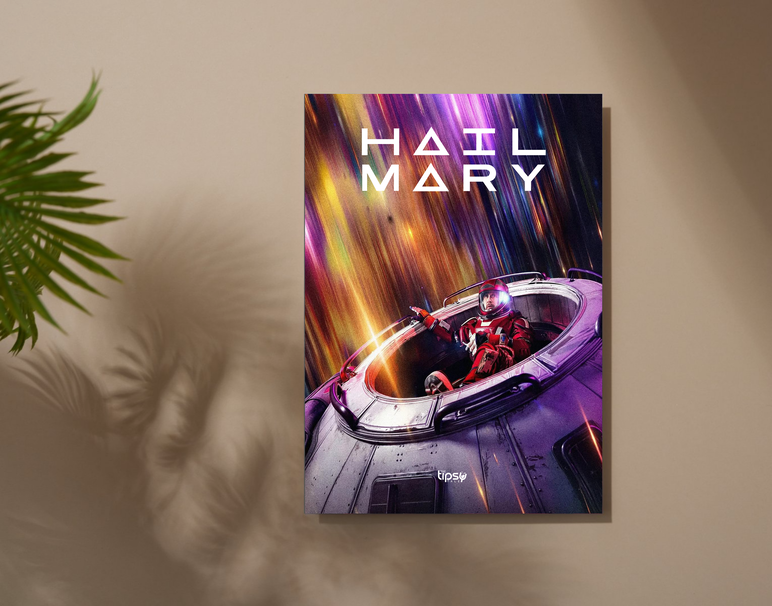 "HAIL MARY - THE MOVIE" -Shiny & Sturdy Metallic Poster Art That Pops & Sticks