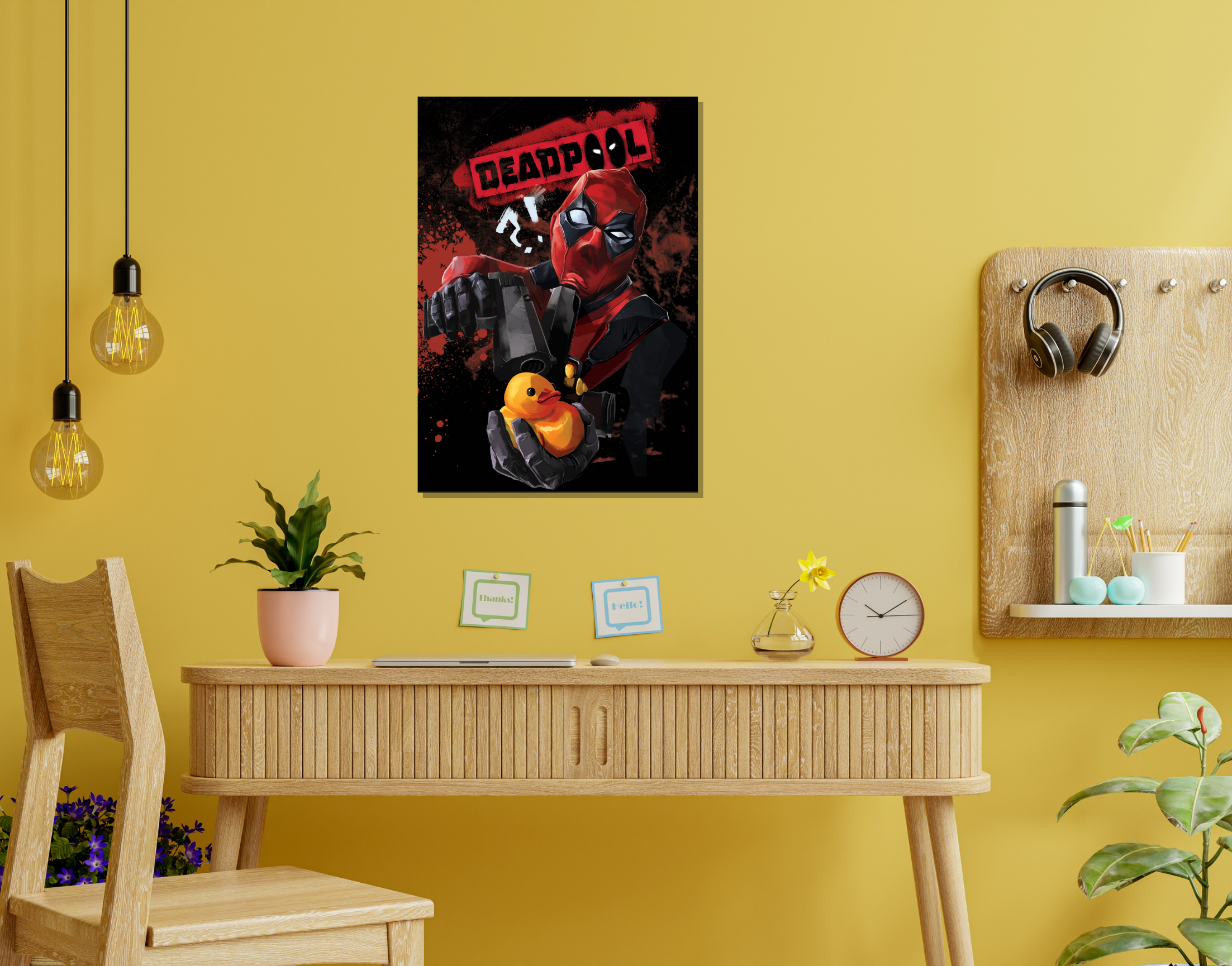 "DEADPOOL: SHOOT THE DOLL"- Shiny & Sturdy Metallic Poster Art That Pops & Sticks (Literally!)