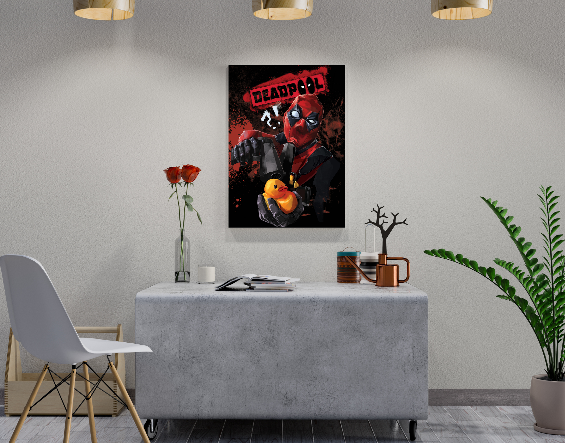 "DEADPOOL: SHOOT THE DOLL"- Shiny & Sturdy Metallic Poster Art That Pops & Sticks (Literally!)