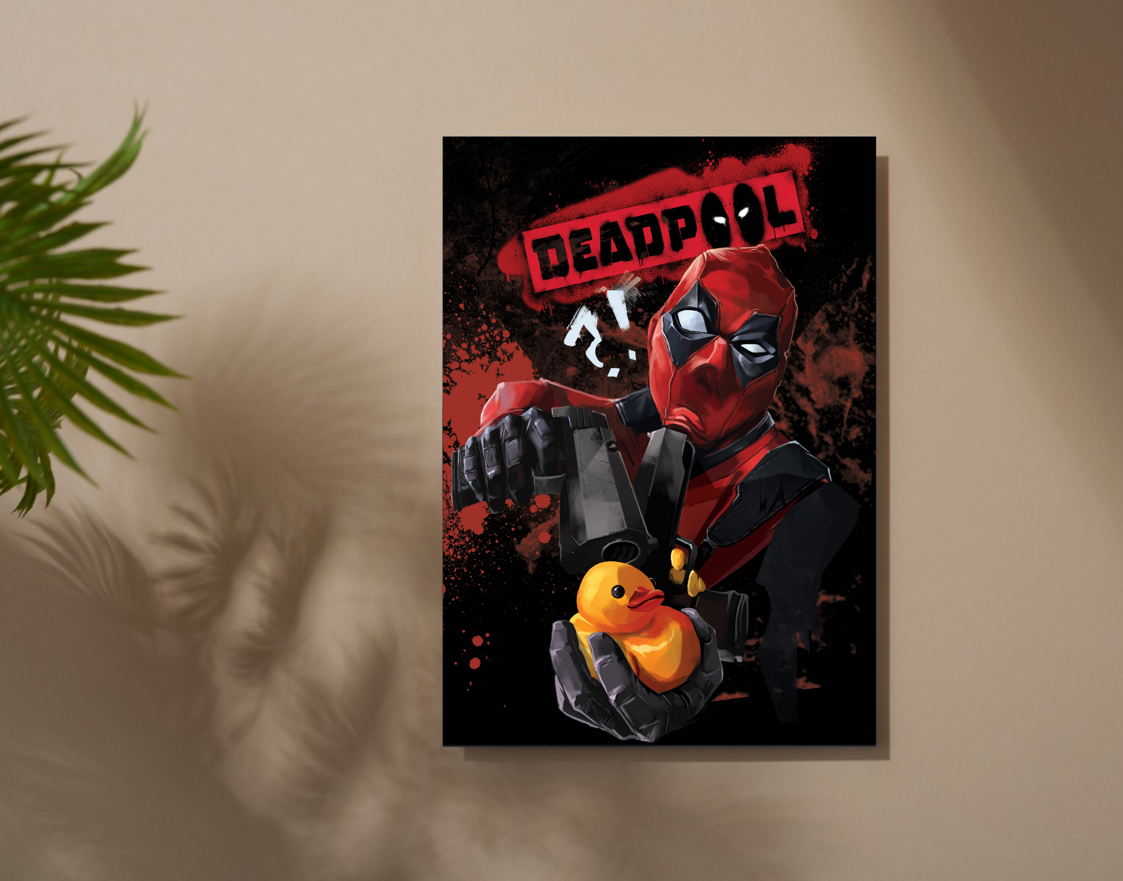 "DEADPOOL: SHOOT THE DOLL"- Shiny & Sturdy Metallic Poster Art That Pops & Sticks (Literally!)