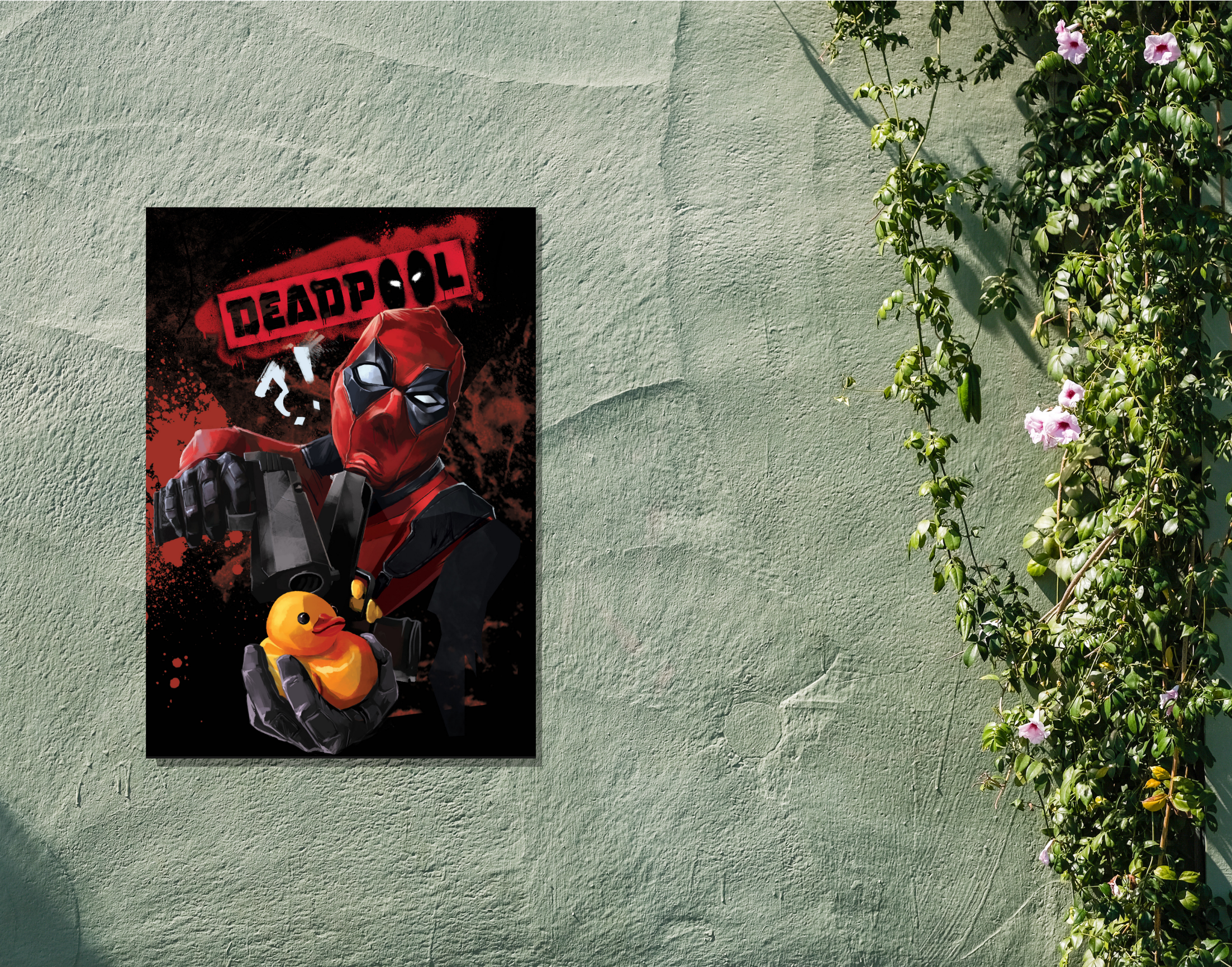 "DEADPOOL: SHOOT THE DOLL"- Shiny & Sturdy Metallic Poster Art That Pops & Sticks (Literally!)