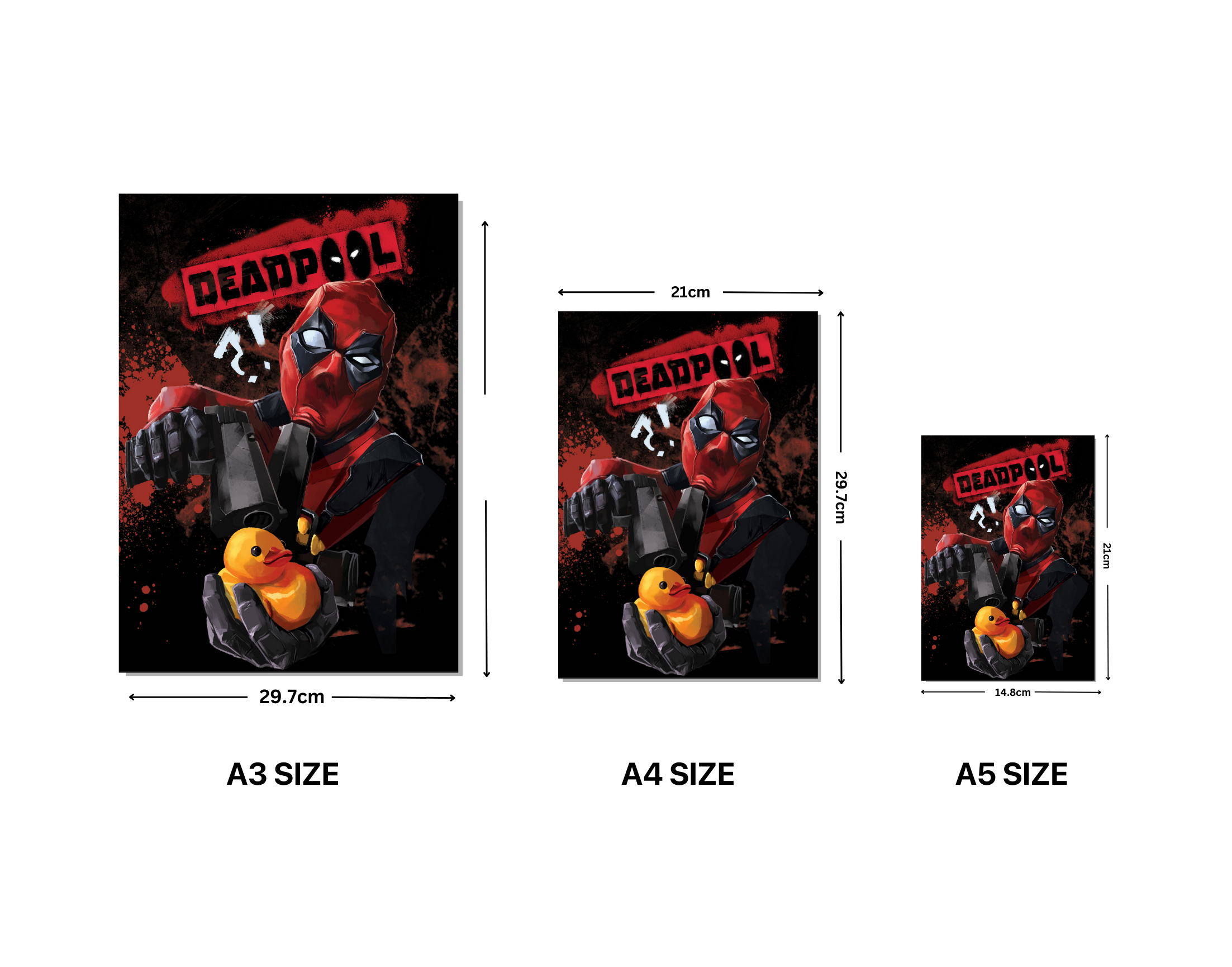 "DEADPOOL: SHOOT THE DOLL"- Shiny & Sturdy Metallic Poster Art That Pops & Sticks (Literally!)