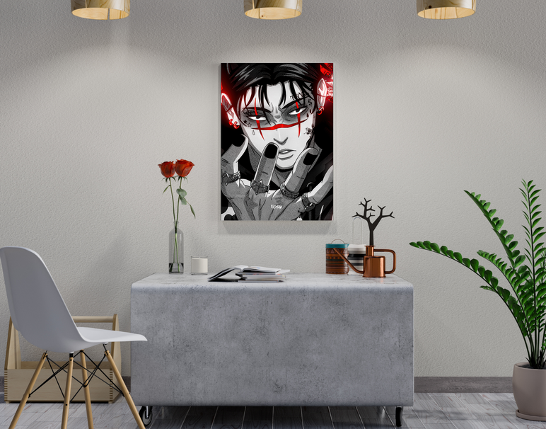 "CHOSO RED" -Shiny & Sturdy Metallic Poster Art That Pops & Sticks