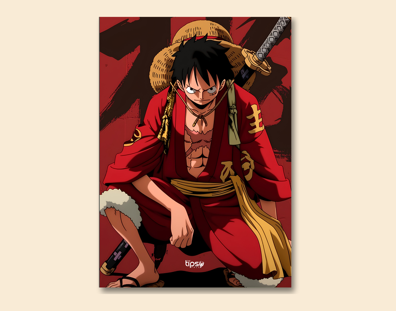" MONKEY D LUFFY - UNTOLD STORY" -Shiny & Sturdy Metallic Poster Art That Pops & Sticks