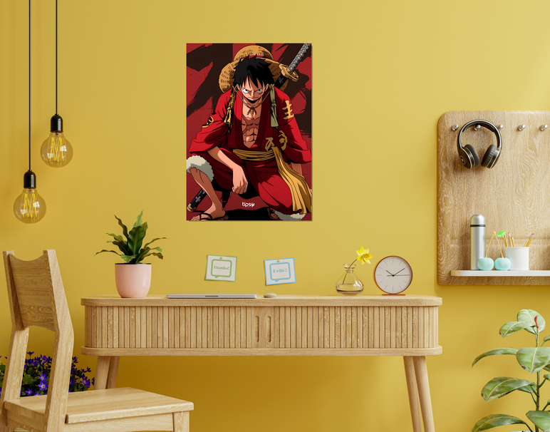 " MONKEY D LUFFY - UNTOLD STORY" -Shiny & Sturdy Metallic Poster Art That Pops & Sticks