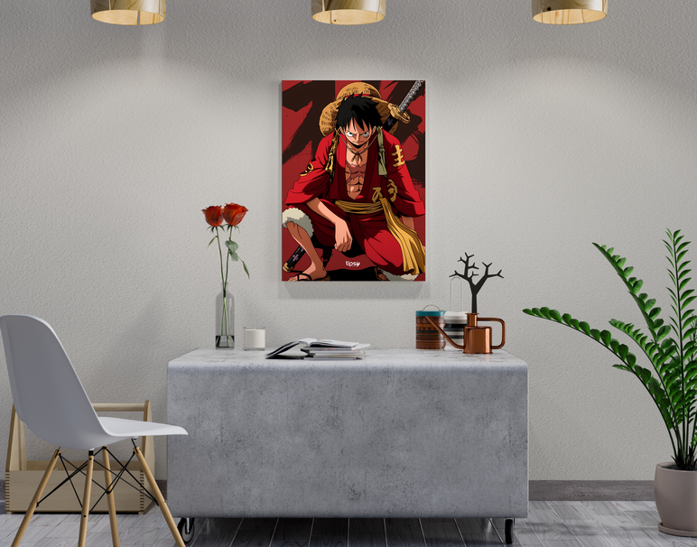 " MONKEY D LUFFY - UNTOLD STORY" -Shiny & Sturdy Metallic Poster Art That Pops & Sticks