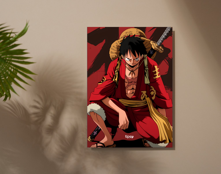 " MONKEY D LUFFY - UNTOLD STORY" -Shiny & Sturdy Metallic Poster Art That Pops & Sticks
