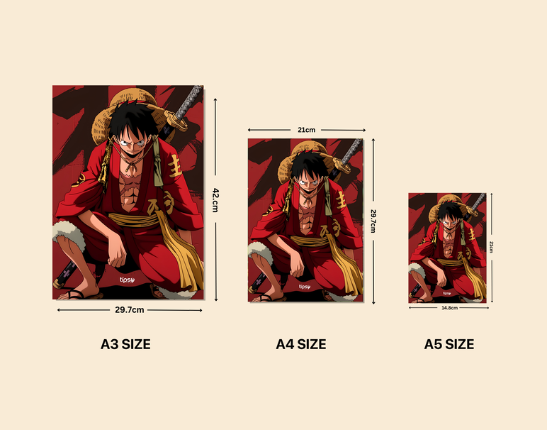 " MONKEY D LUFFY - UNTOLD STORY" -Shiny & Sturdy Metallic Poster Art That Pops & Sticks