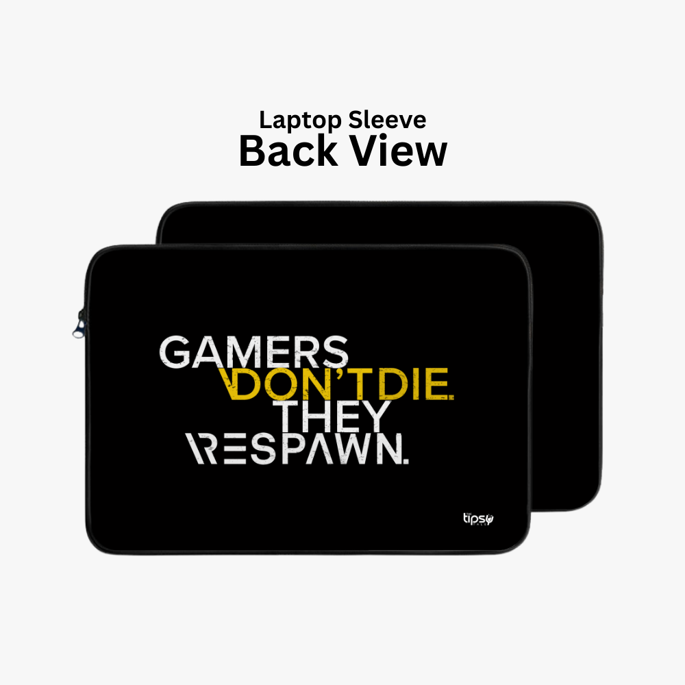 "GAMERS DON'T DIE" Laptop Sleeves:Bold Modern Design for Every Size