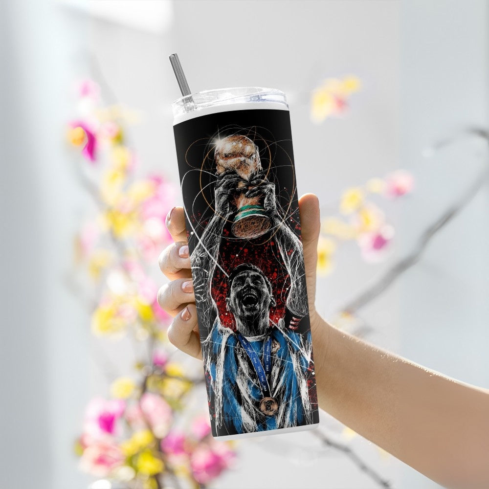 "LIONEL MESSI - The Winning Cup" Tumbler with Metal Straw