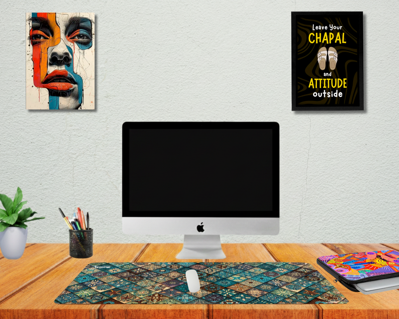 A Gift That Matches Their Energy -Abstract Version- Poster + Deskmat + Laptop Sleeve (COMBO)