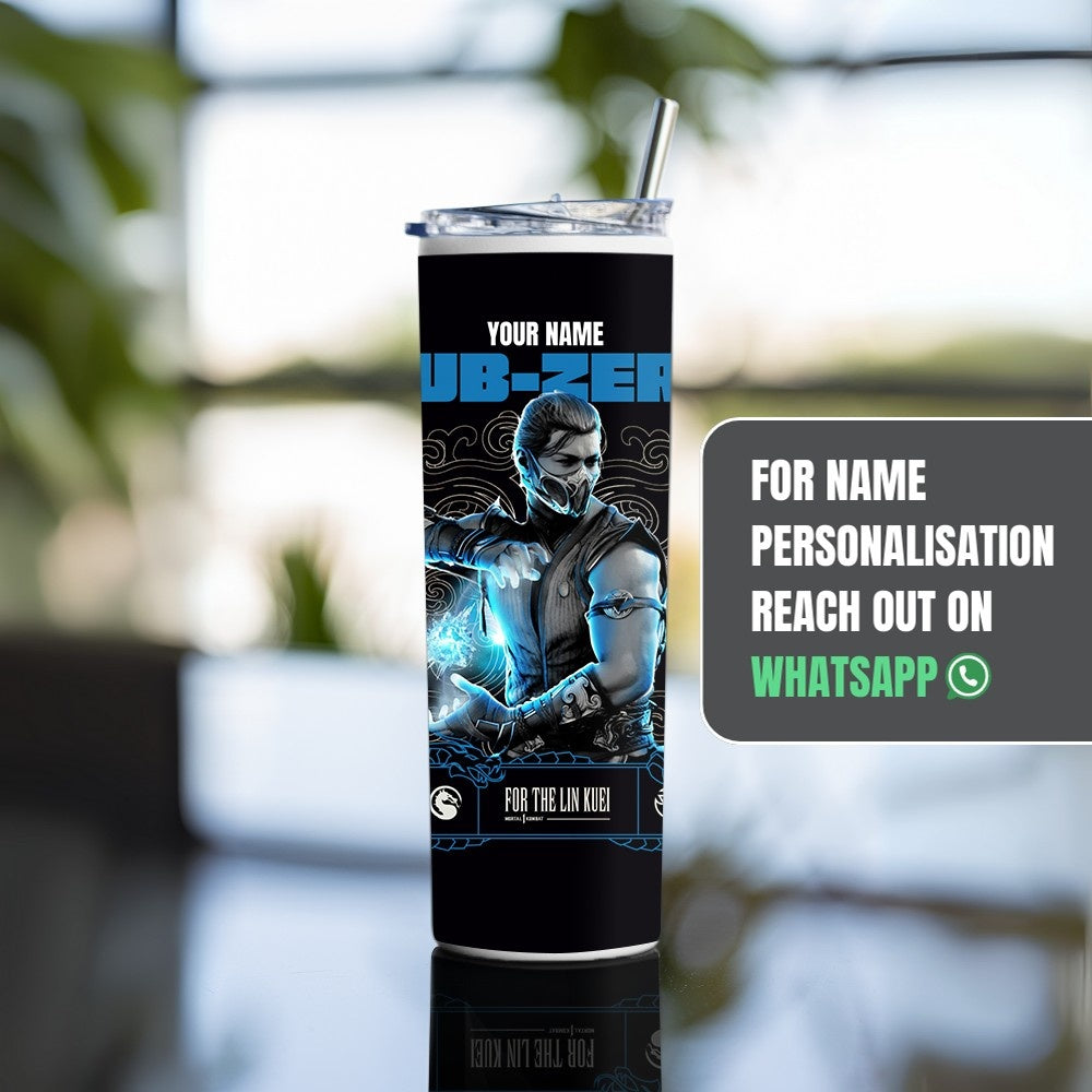 "Sub-Zero (Mortal Kombat) AMOLED" Tumbler with Metal Straw