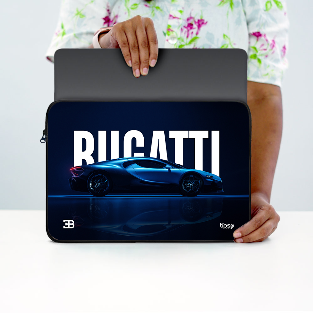 "BUGATTI -  SPEED MONARCH" Laptop Sleeves:Bold Modern Design for Every Size