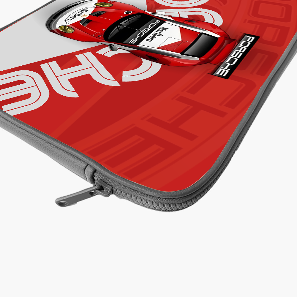 "PORSCHE 911 RSR - BORN TO RACE" Laptop Sleeves:Bold Modern Design for Every Size