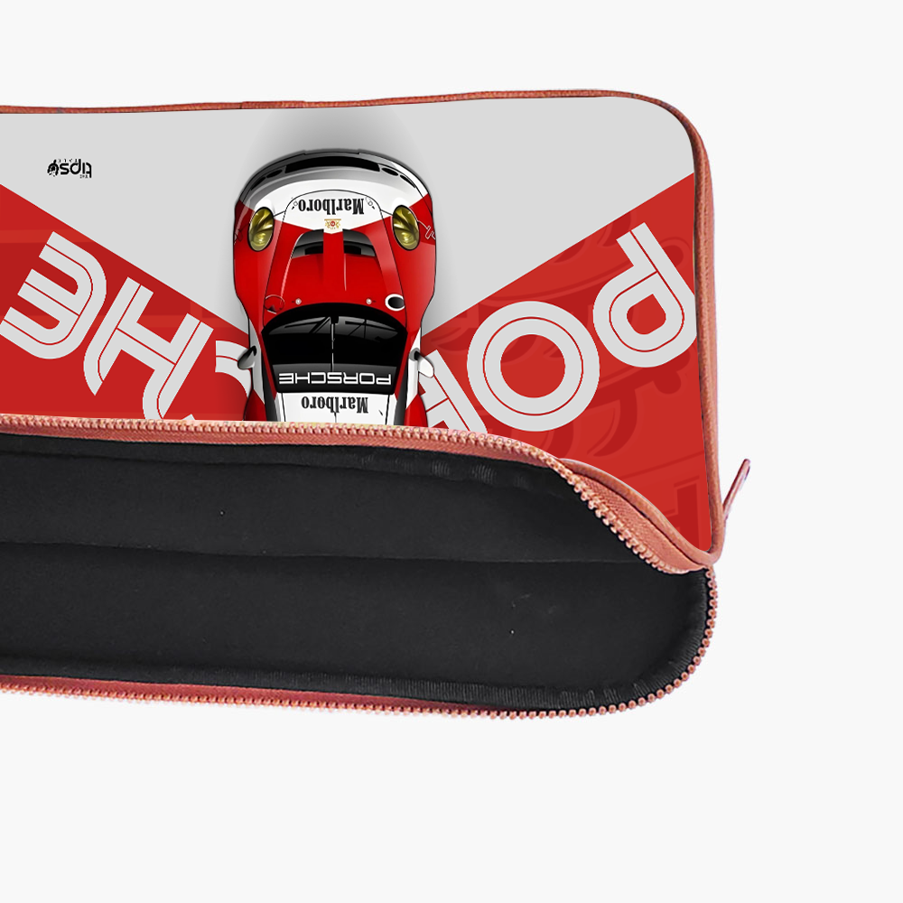 "PORSCHE 911 RSR - BORN TO RACE" Laptop Sleeves:Bold Modern Design for Every Size