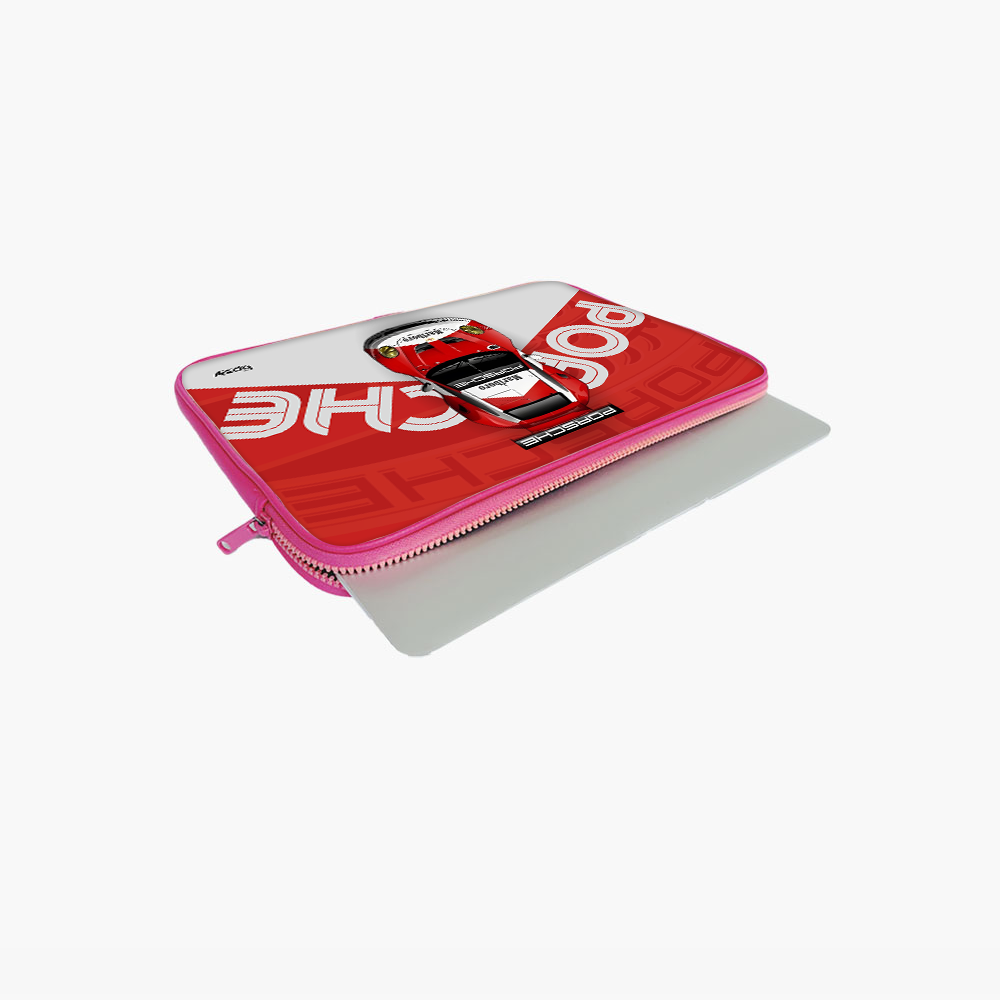 "PORSCHE 911 RSR - BORN TO RACE" Laptop Sleeves:Bold Modern Design for Every Size