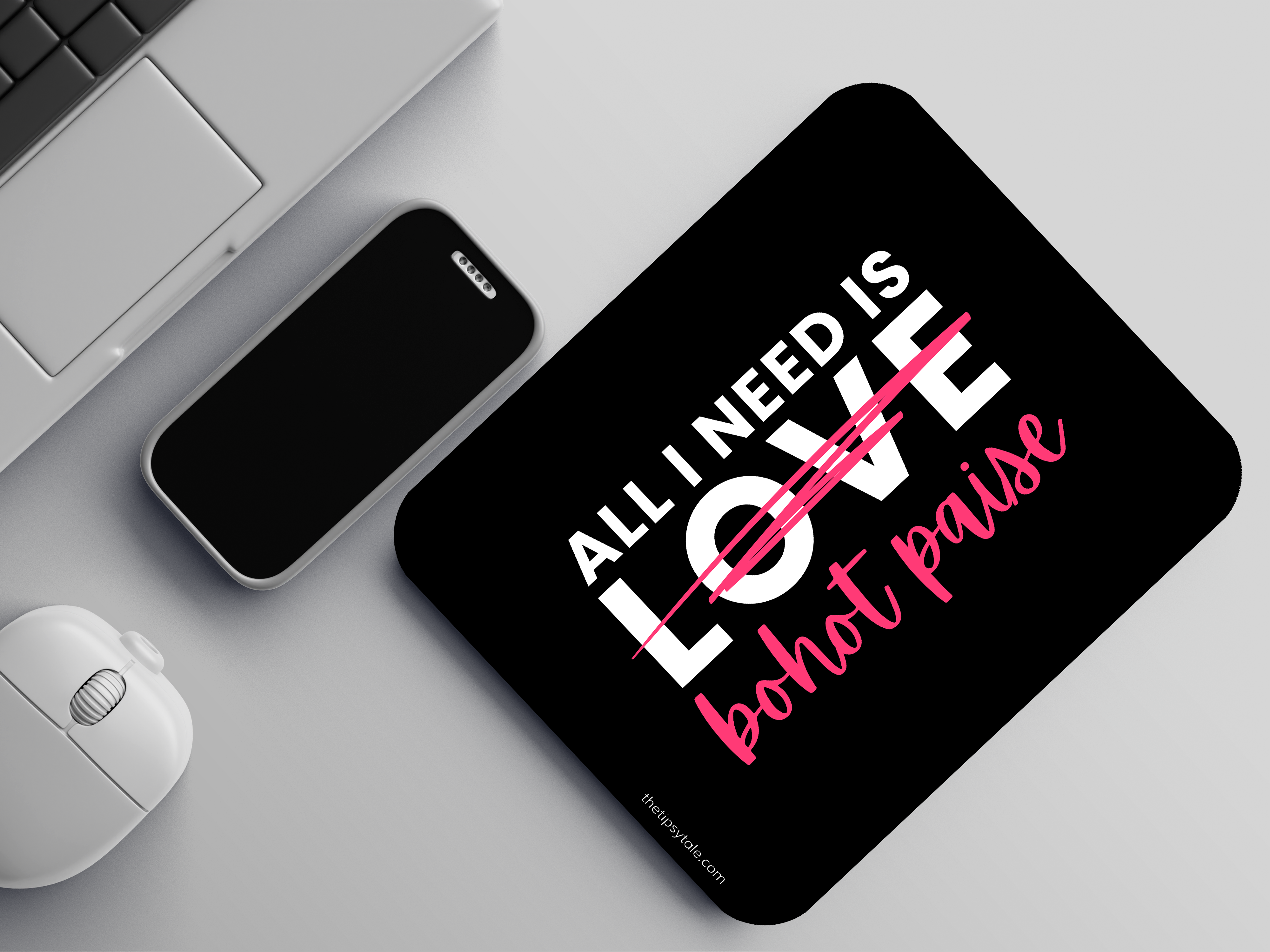 "ALL I NEED IS BOHOT PAISE-WOMEN'S EDITION" Mousepad Enhance Your Workspace with Style