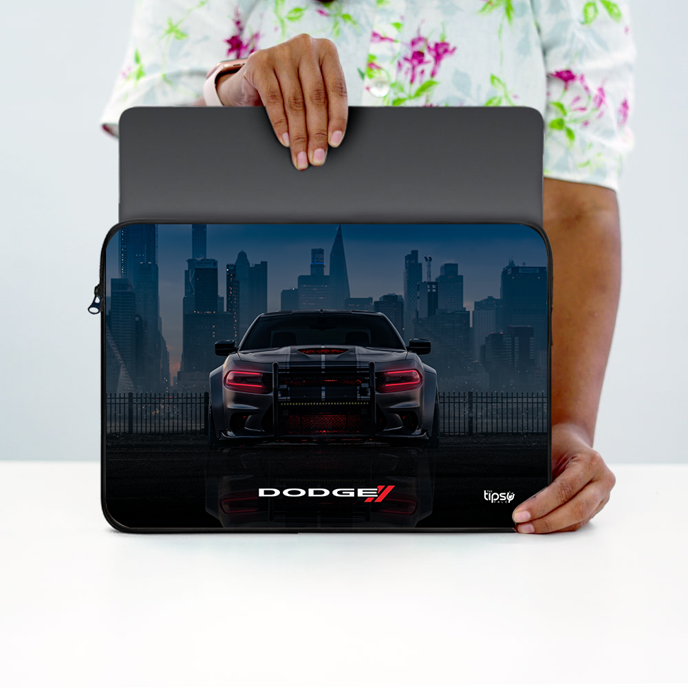 "DODGE CHARGER - THE  URBAN PREDATOR" Laptop Sleeves:Bold Modern Design for Every Size