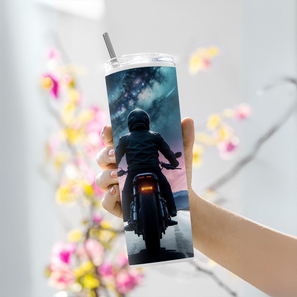 "In The Dark- Road trip" Tumbler with Metal Straw